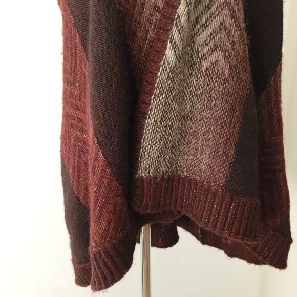 Anthropologie Sleeping on Snow Mabli Wool Blend Sweater Vest Brown M/L - Picture 9 of 12